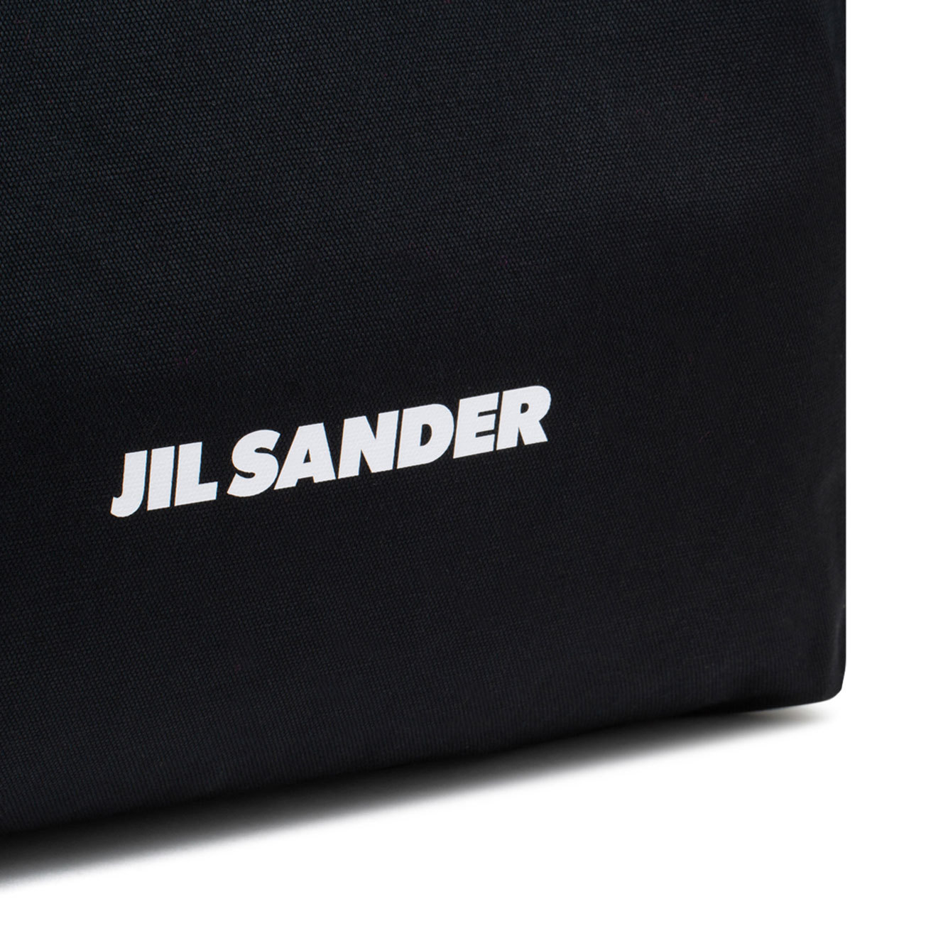 Jil Sander Logo-print Canvas Tote Bag In Black