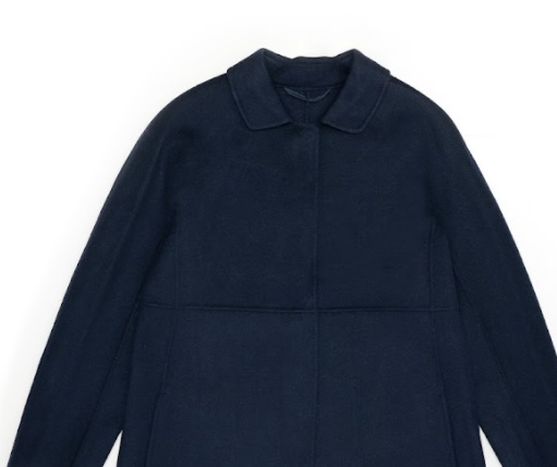 Max Mara Lapel Coat In Blue