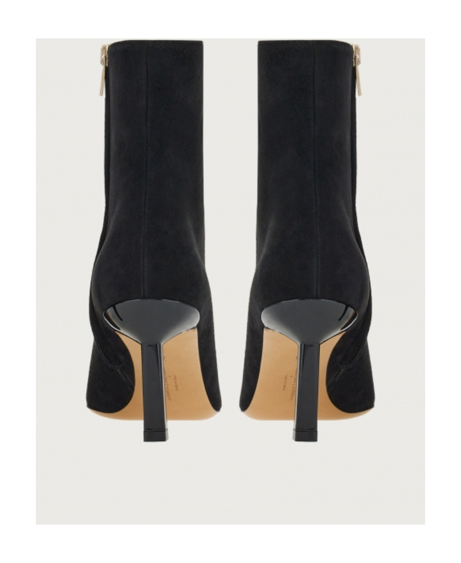 Ferragamo 70mm Pointed Toe Boots In Black