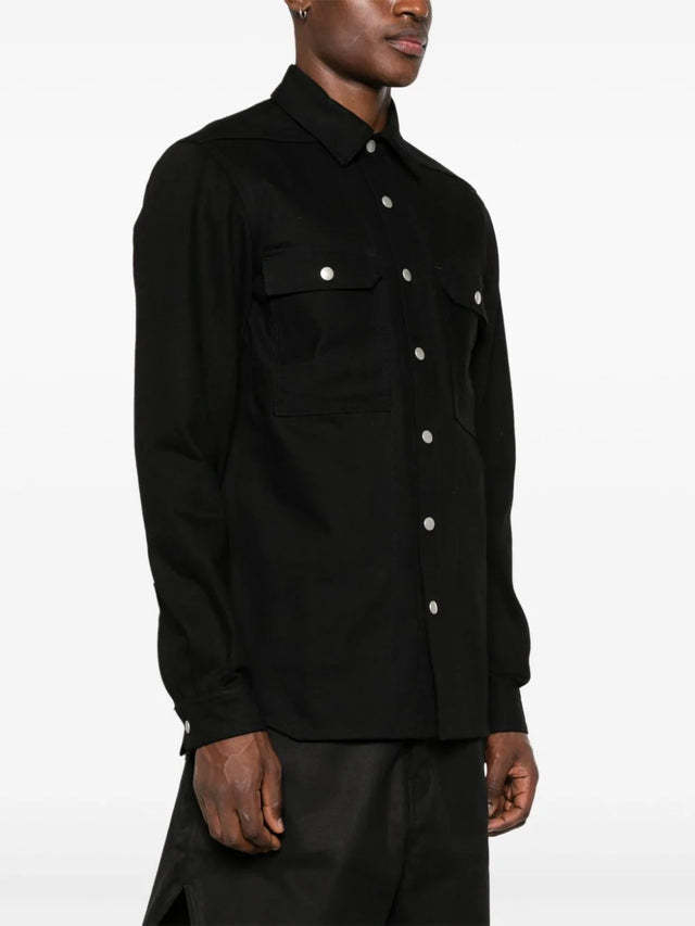 Rick Owens Drkshdw Porterville Denim Coat In Black