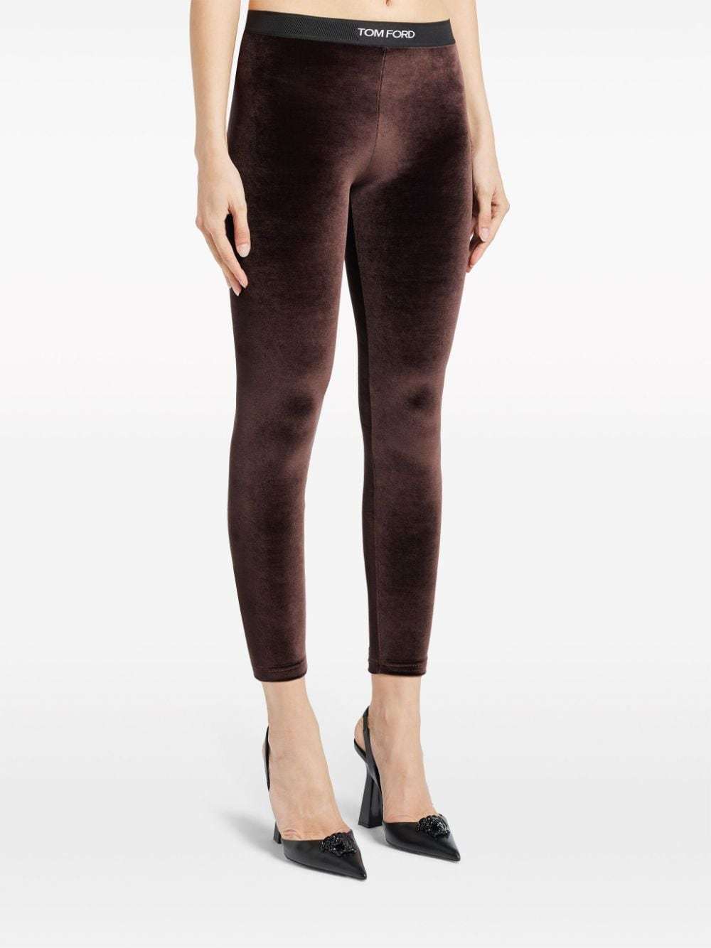 Tom Ford Brown Jersey Signature Leggings In Black