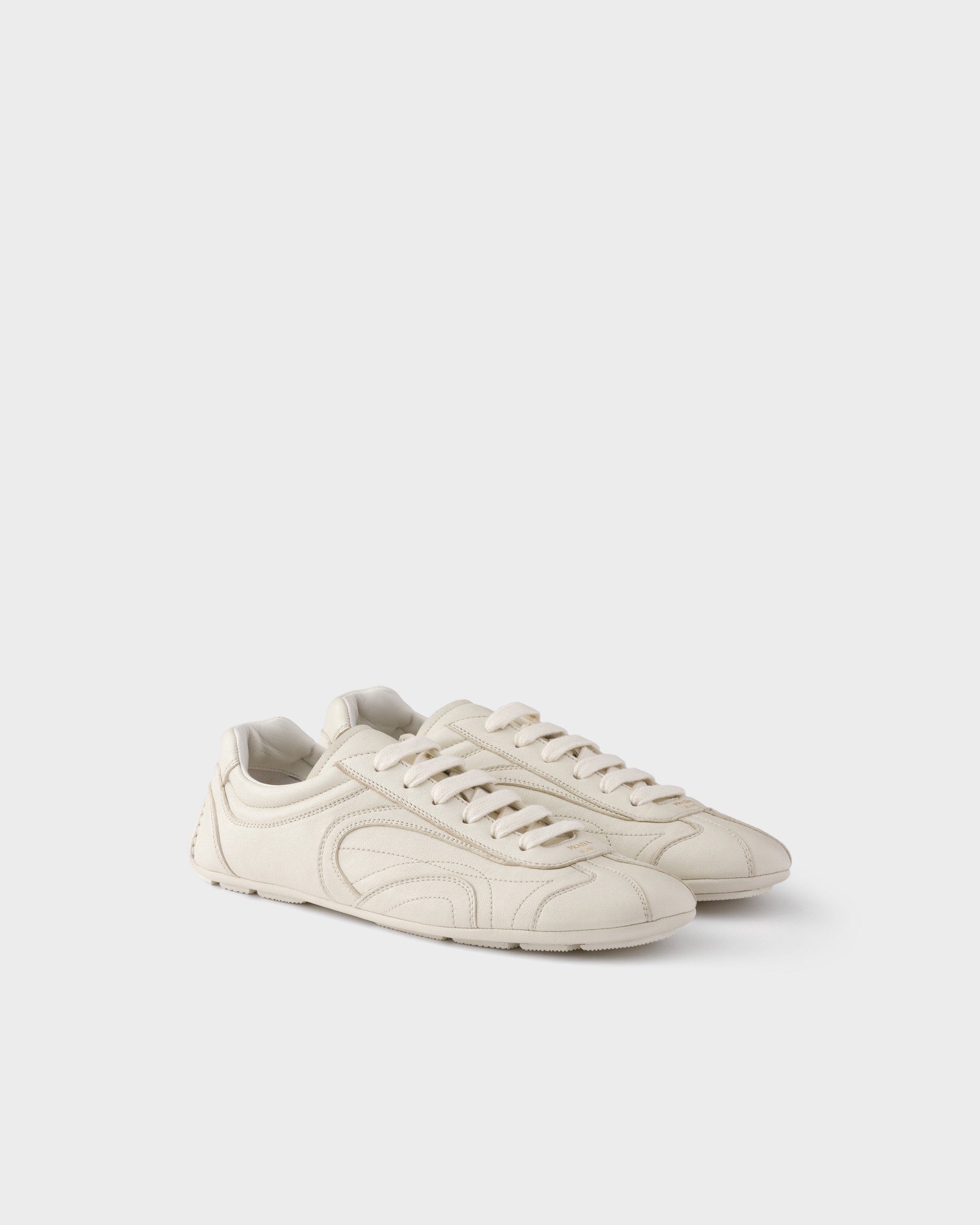 Prada Montecarlo Re-edition 2005 Nappa Leather Sneakers In White
