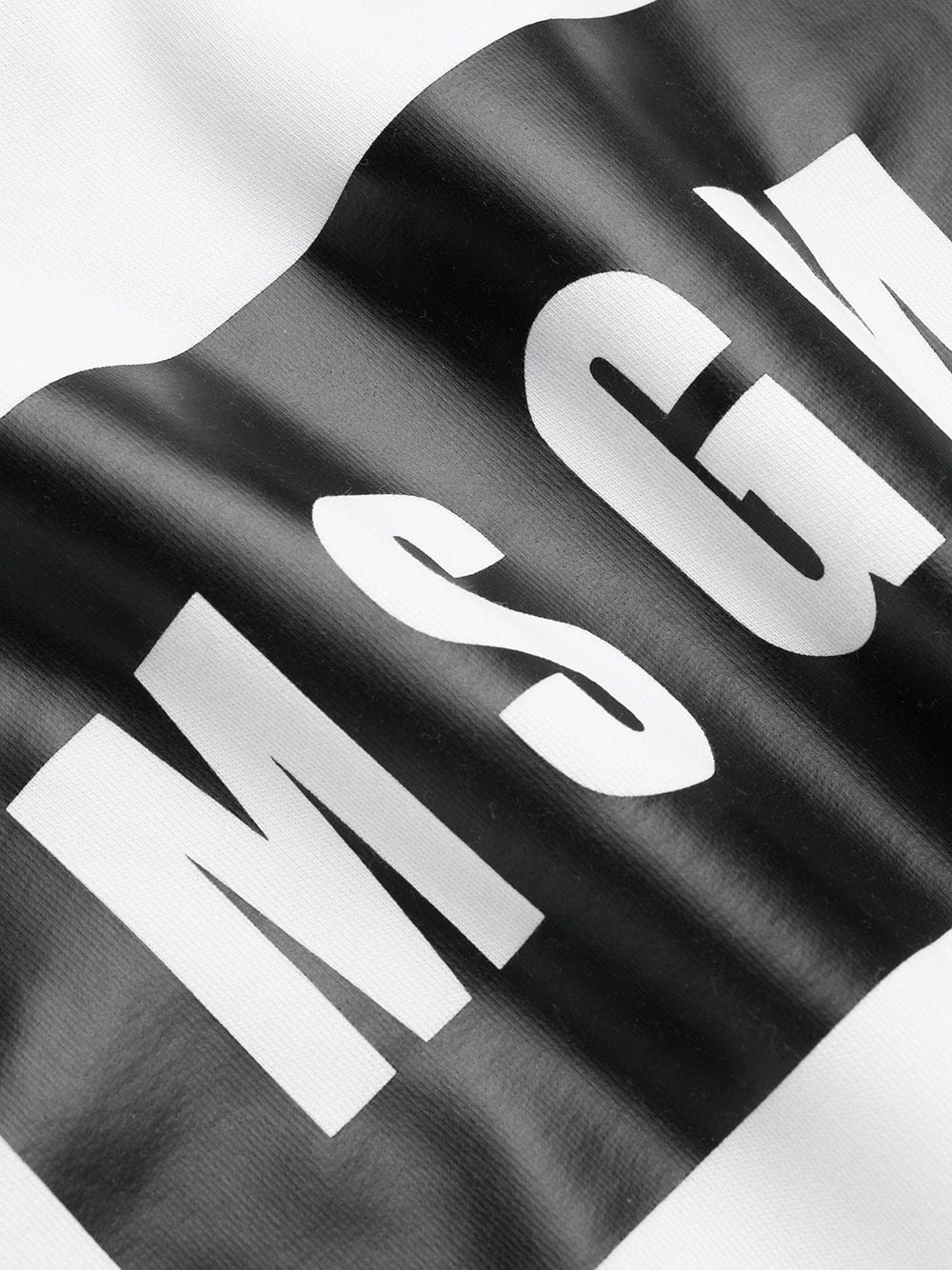 Msgm Printed French Cotton-terry Sweatshirt In White