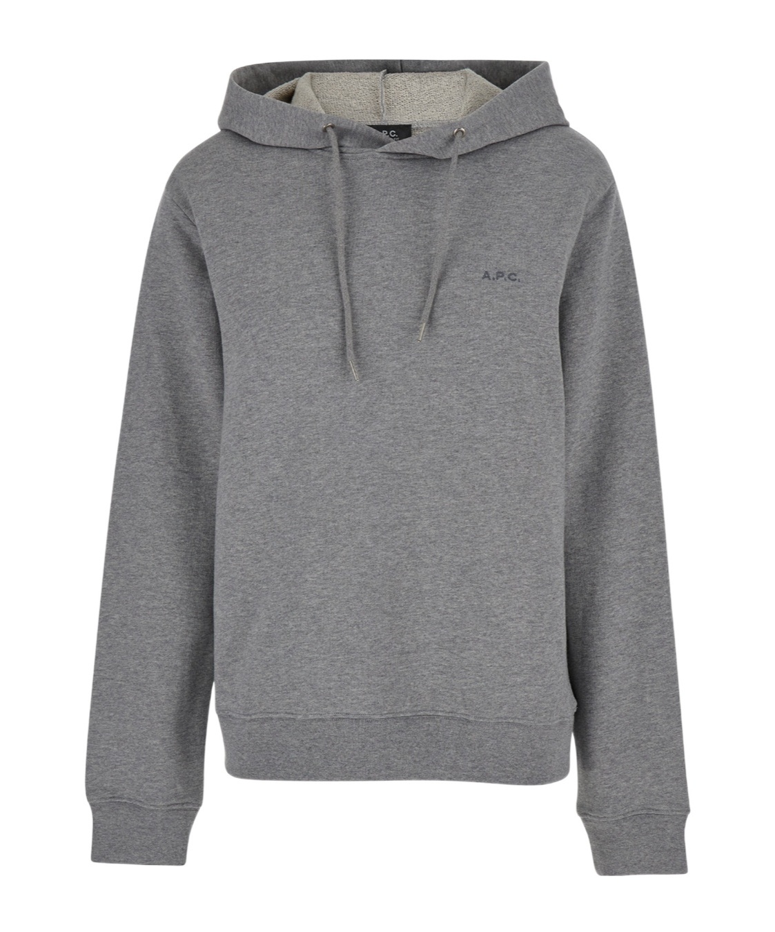 APC LOGO-EMBROIDERED COTTON HOODIE