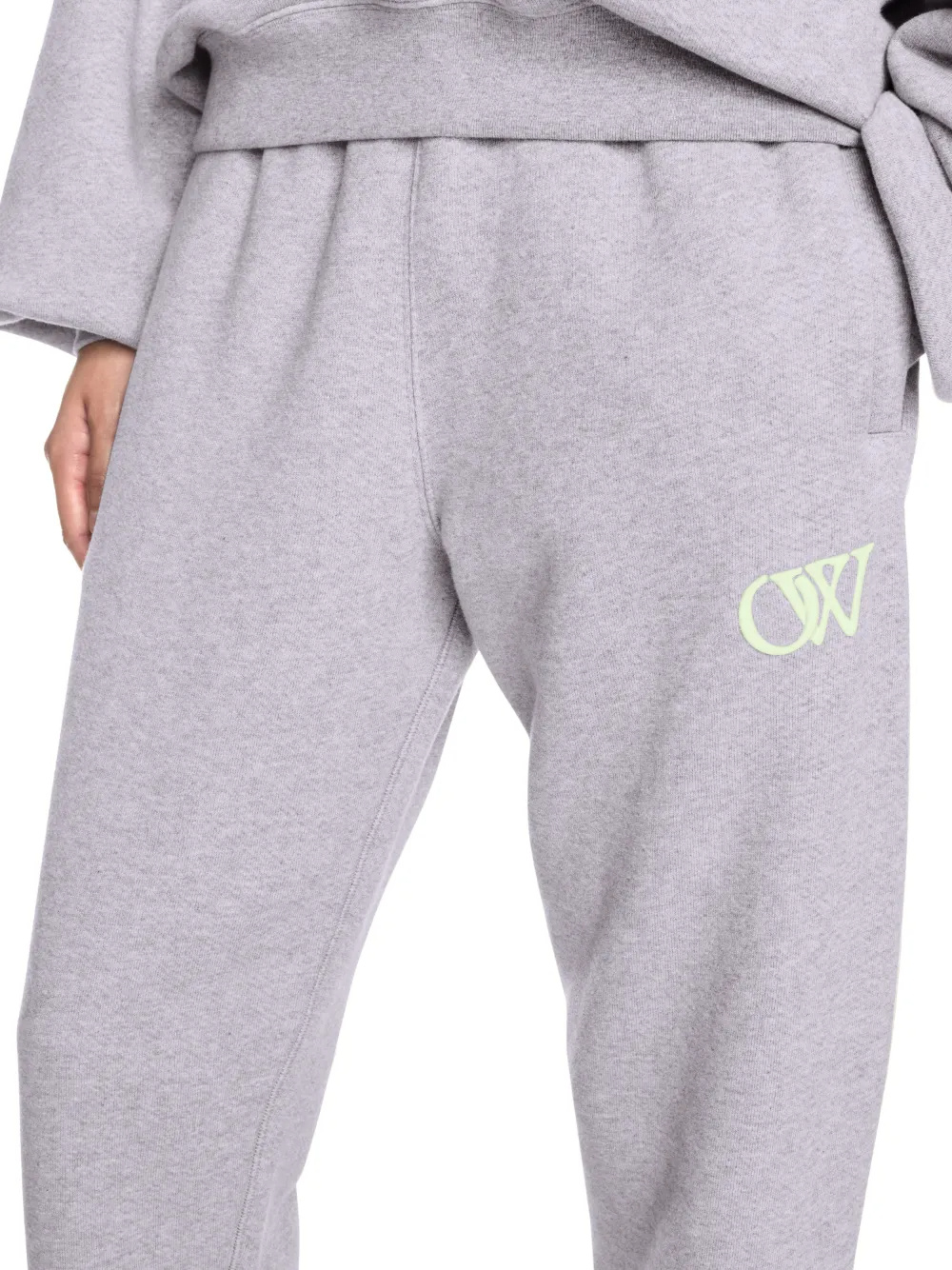 Off-white Logo-embroidered Track Trousers In Gray