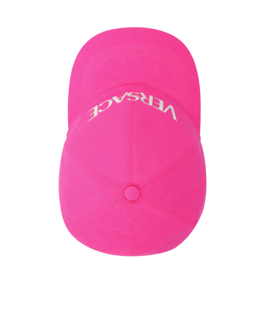 Versace Logo-print Baseball Cap In Pink