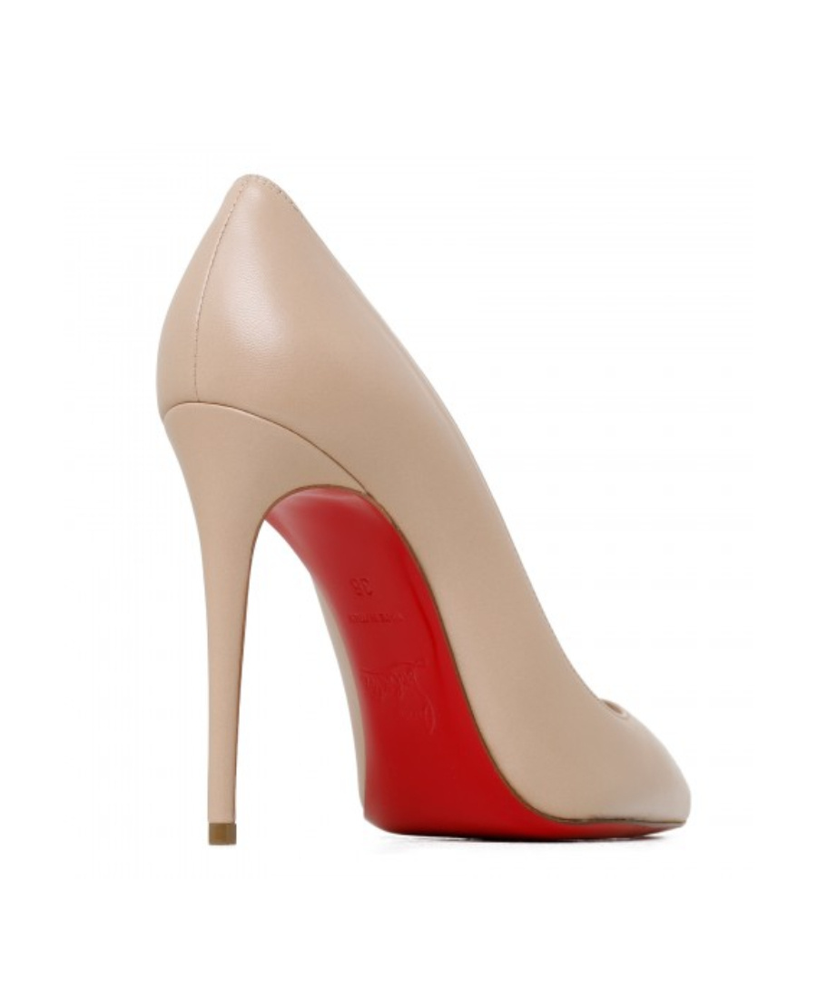 Christian Louboutin Pointy Logo Details High Heels In Brown
