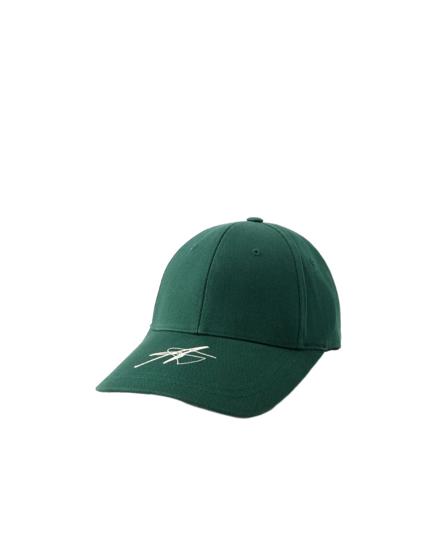 Ader Error Green Embroidered Cap In Green
