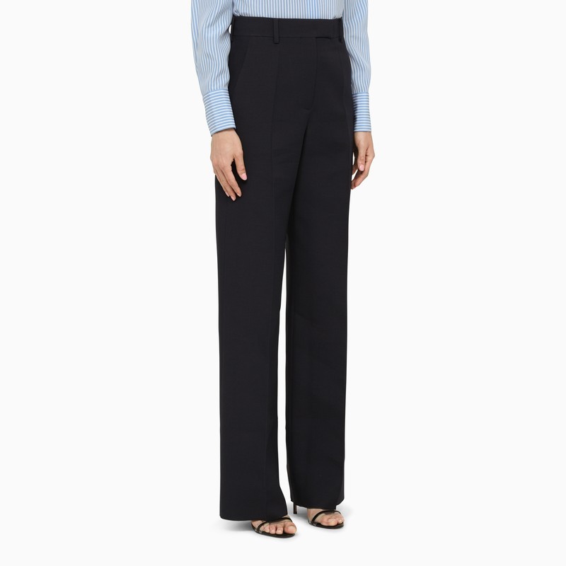 Valentino Crepe Couture Tailored Trousers In Black