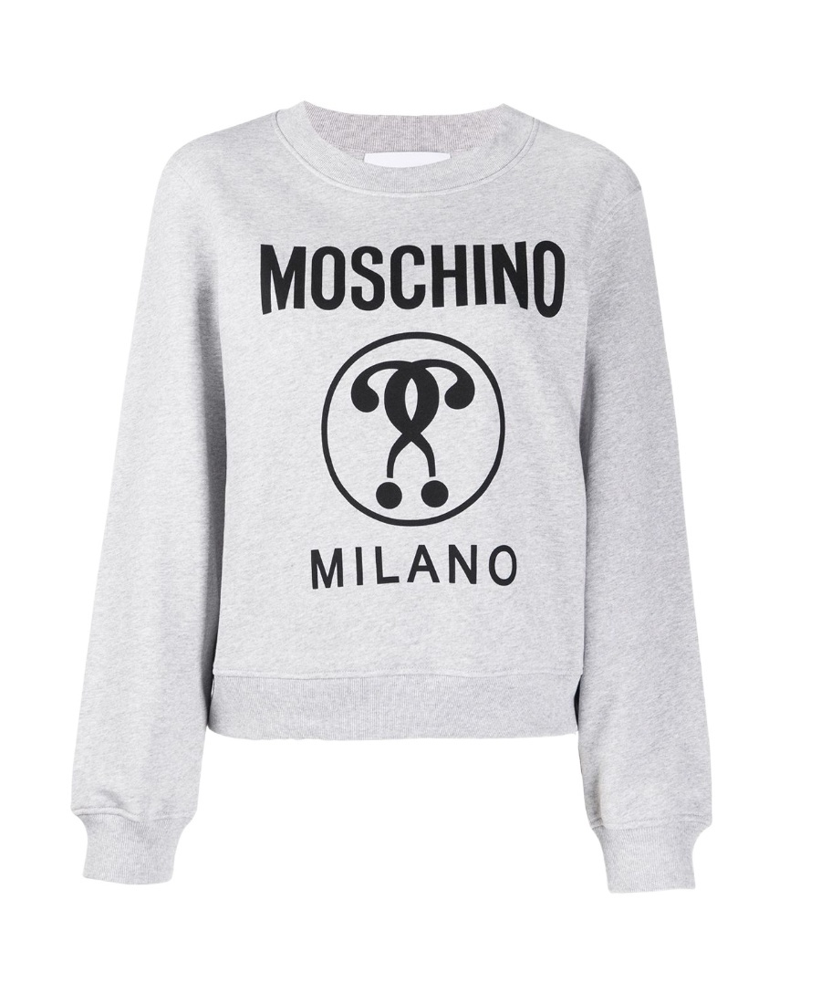 Shop Moschino Question Mark Sweatshirt In White
