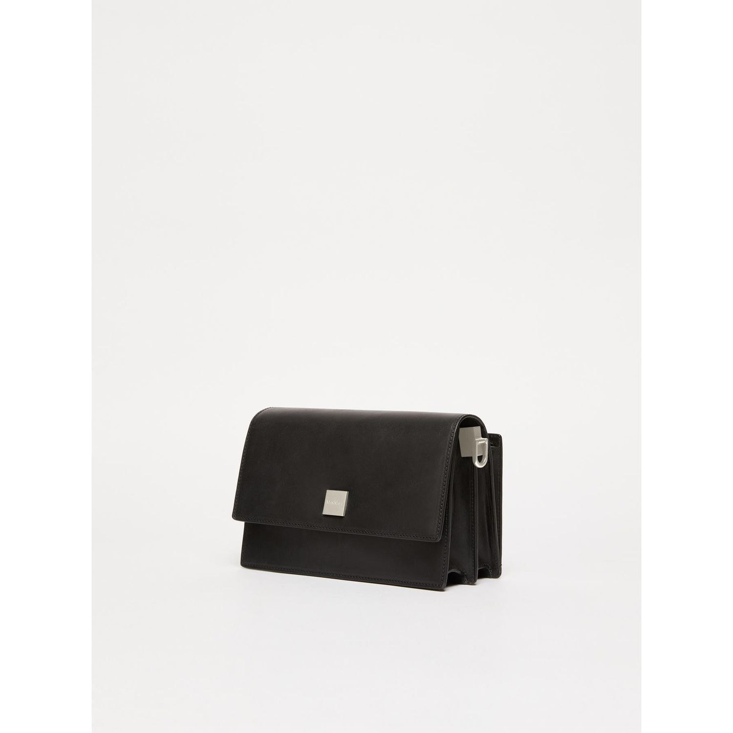 Max Mara Biancaraf Calfskin Crossbody Bag In Black