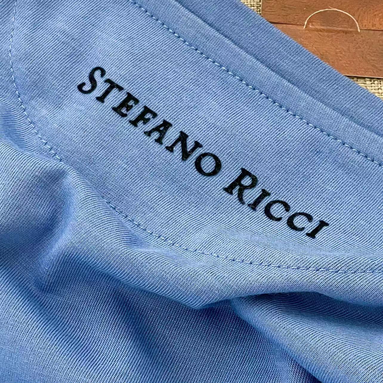 Stefano Ricci Logo Pattern T-shirt In Blue