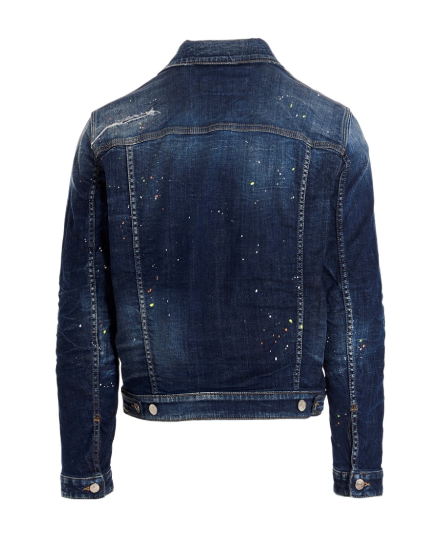 Dsquared2 Logo Denim Jacket In Black