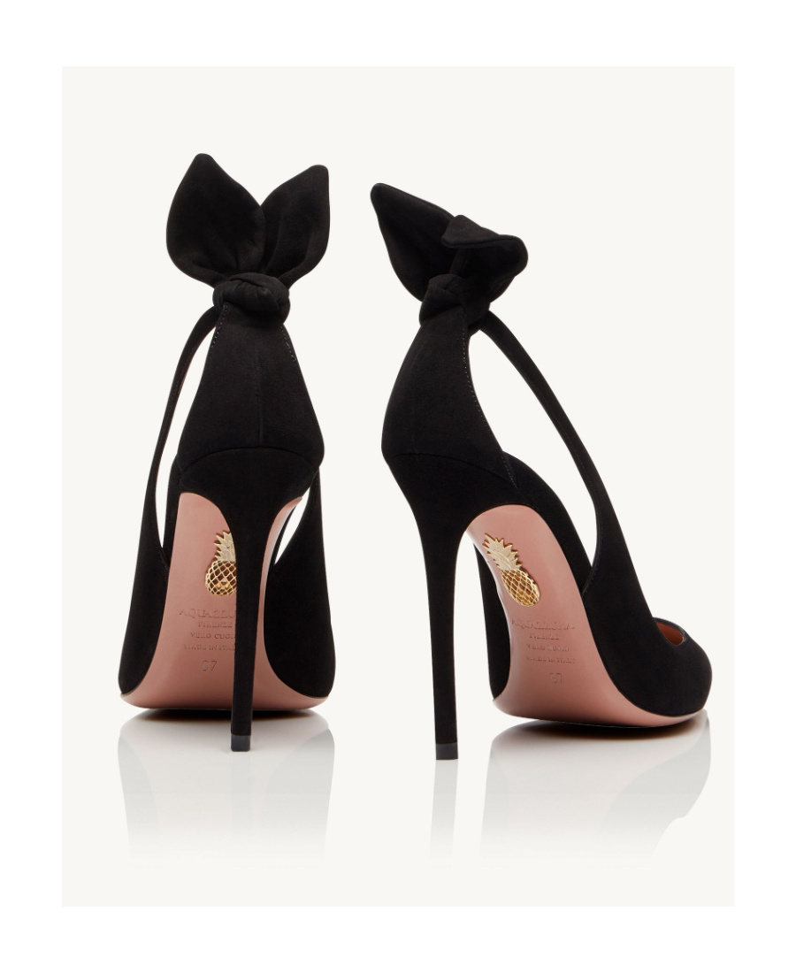 Aquazzura 120mm Bow Tie Pumps In Black