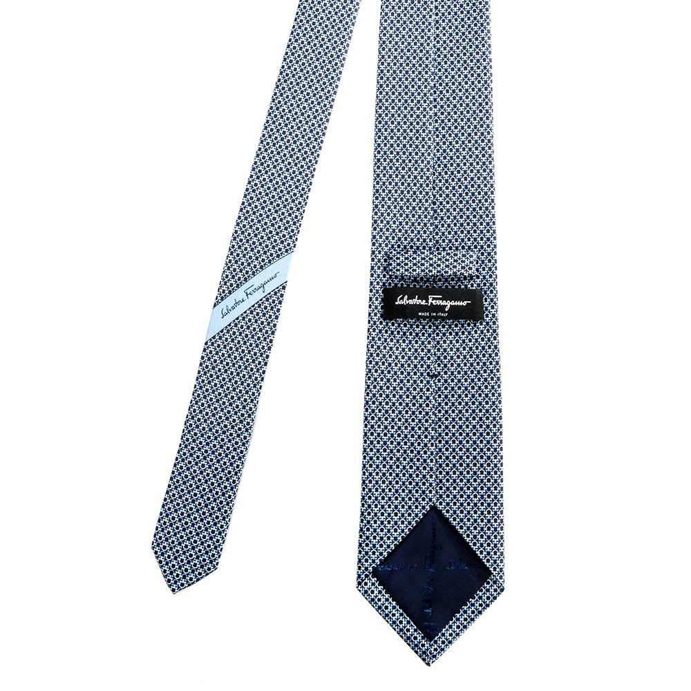 Ferragamo Monogram Print Tie In Multicolor