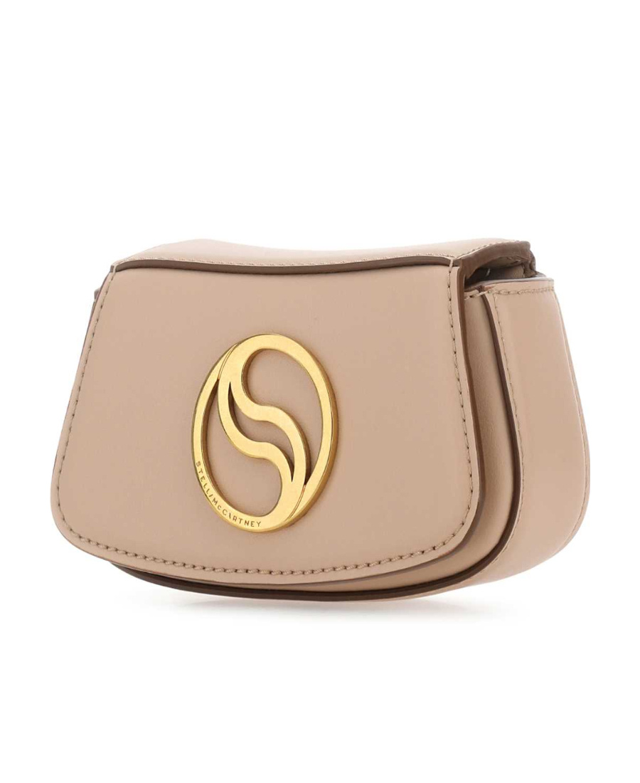 Stella Mccartney Logo Plaque Belt Bag In Nude