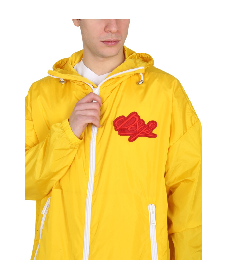 Dsquared2 Dsquared Men Jacket With Logo Patch In Yellow