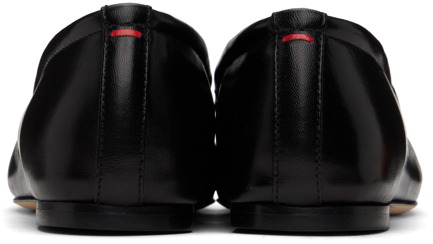 Shop Aeyde Square Head Ballet Shoes In Black