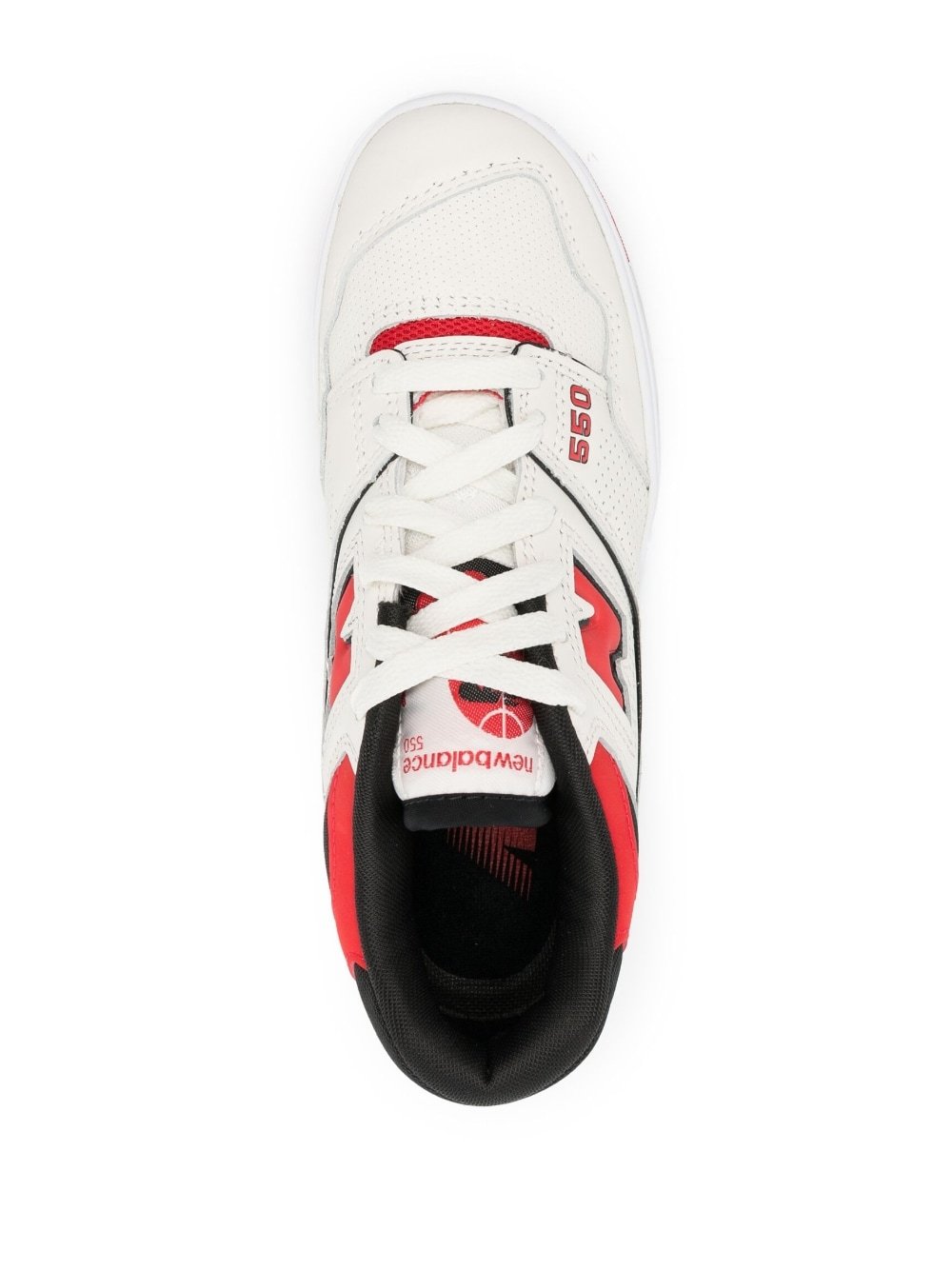 New Balance Premium Leather Sneakers Round Toe In White