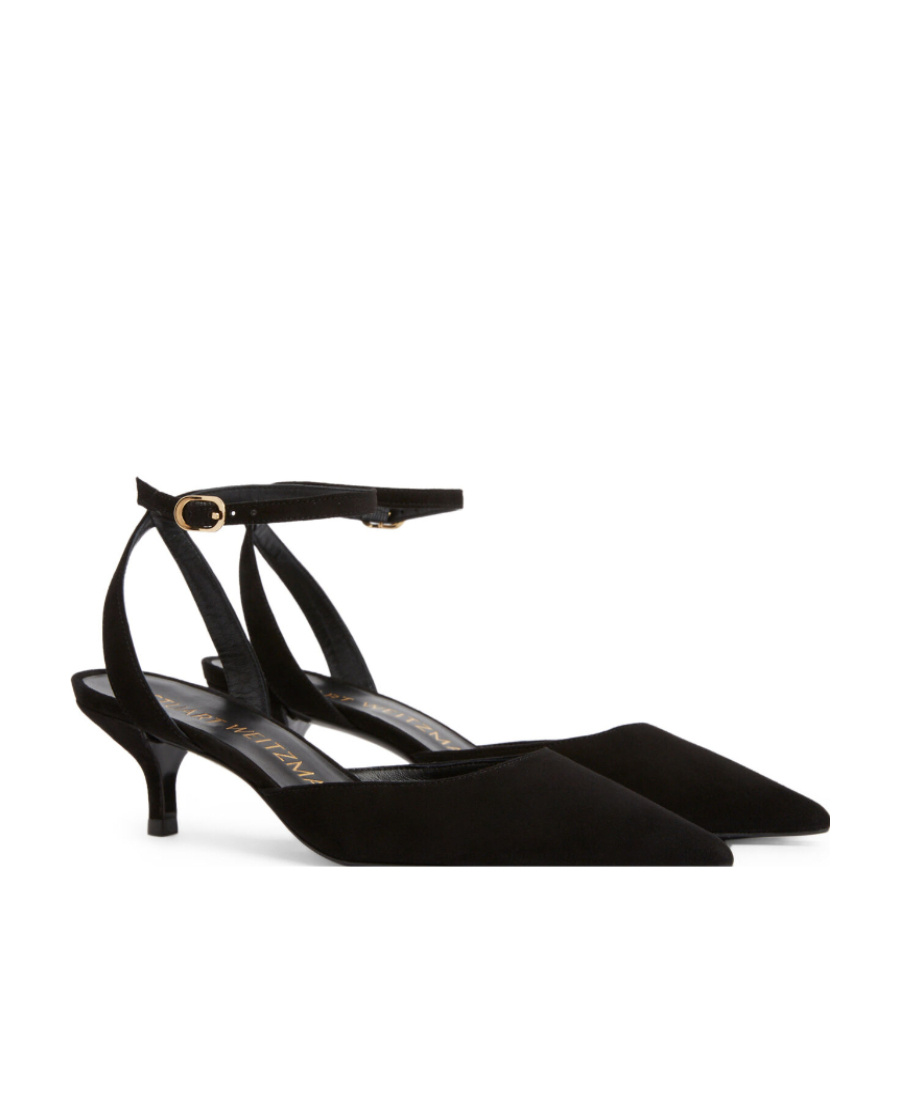Stuart Weitzman Pointed Shoes With Exposed Heels In Black