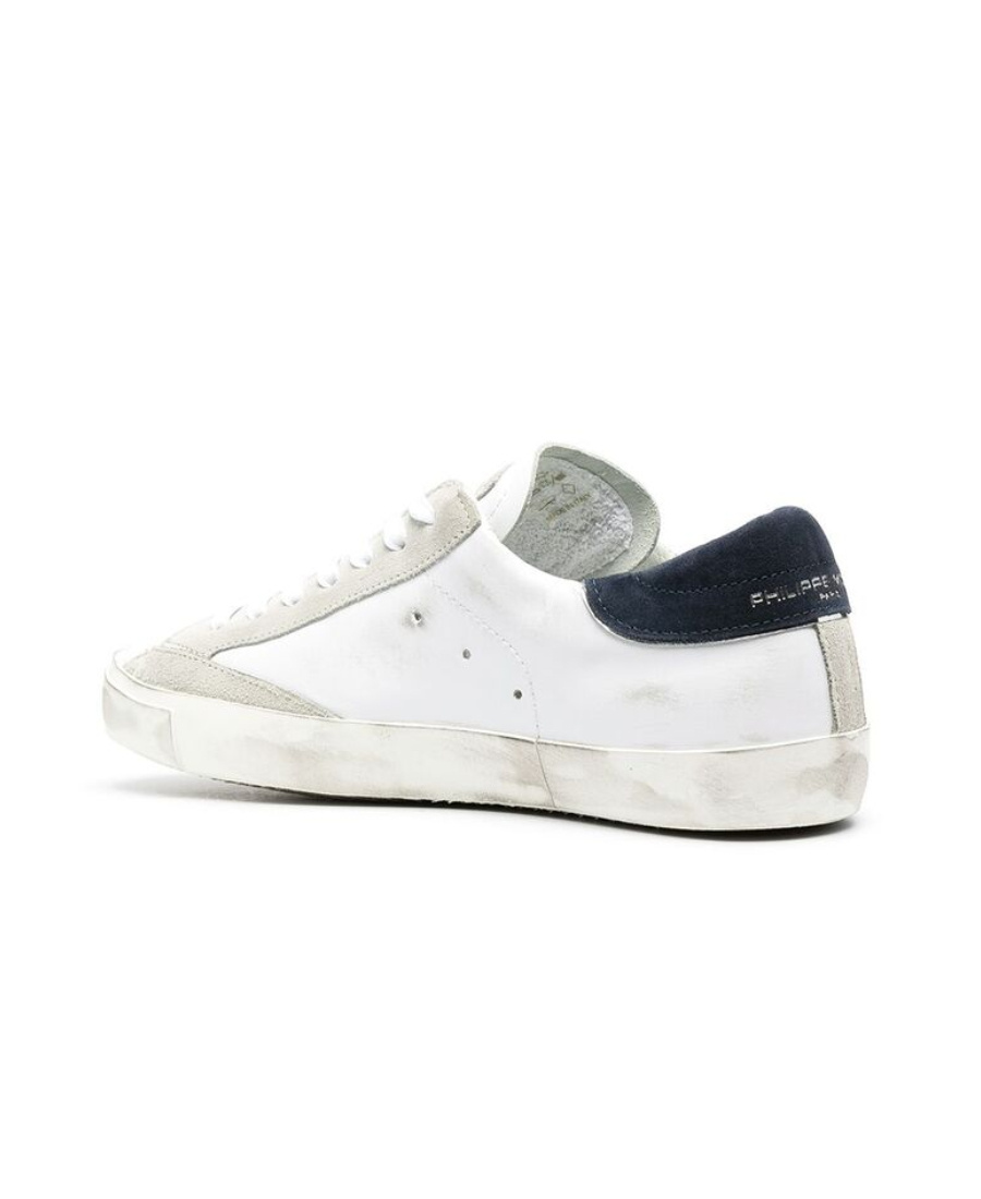 Philippe Model Distressed Effect Low-top Sneakers In White