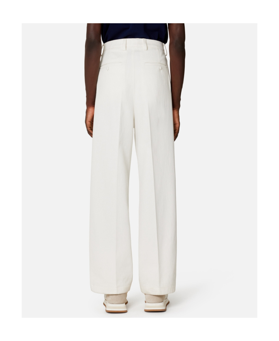 Ami Alexandre Mattiussi Straight-leg Cotton Trousers In White