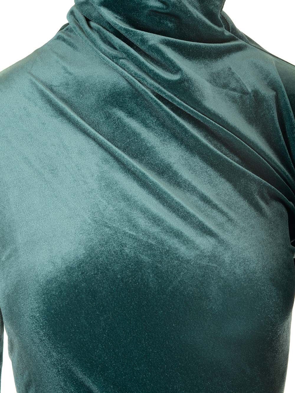 Amazuìn Chelsea Velvet Dress In Green