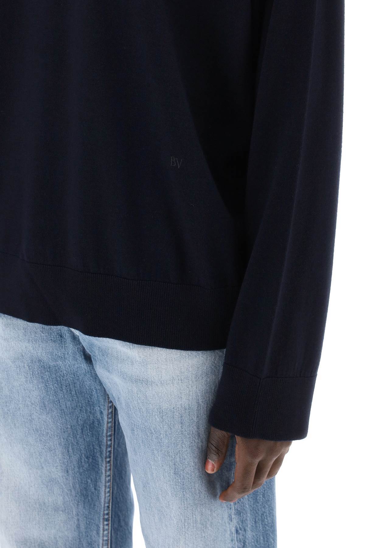 Bottega Veneta Crew-neck Wool Jumper In Blue