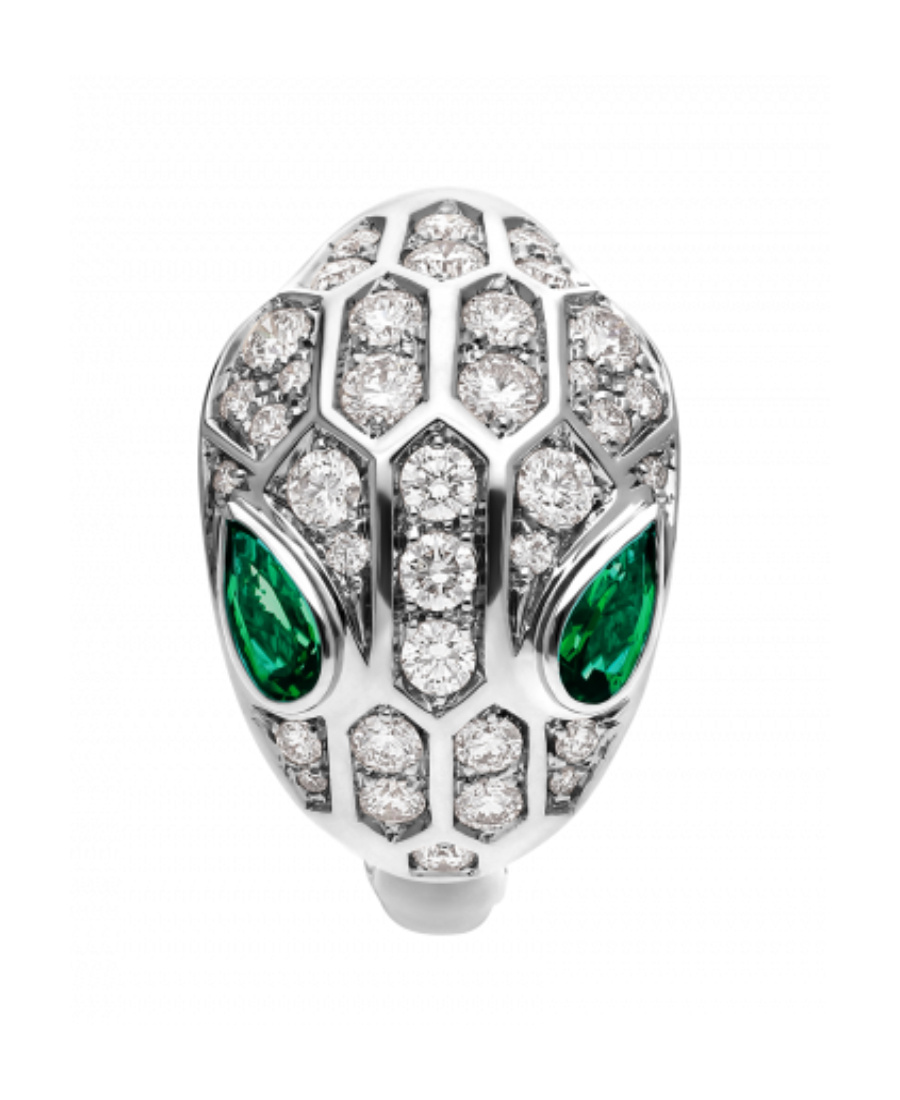 Bvlgari Snakehead Ring In White