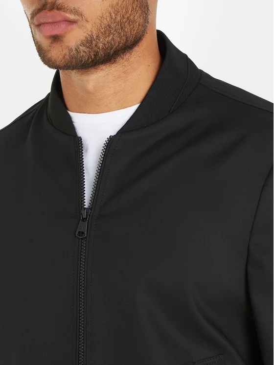 Shop Calvin Klein Long-sleeved Casual Jacket In Black