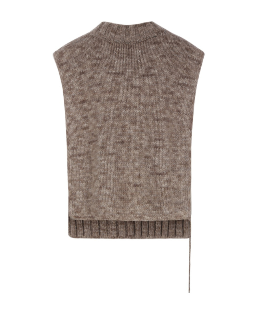 Maison Margiela Botanical Dye Knit Vest In Gray