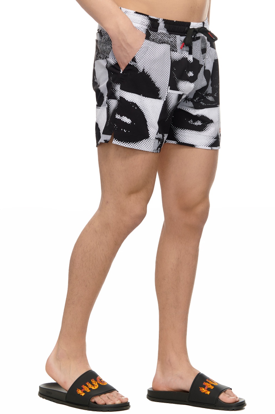 Hugo Boss Printed Shorts In Black