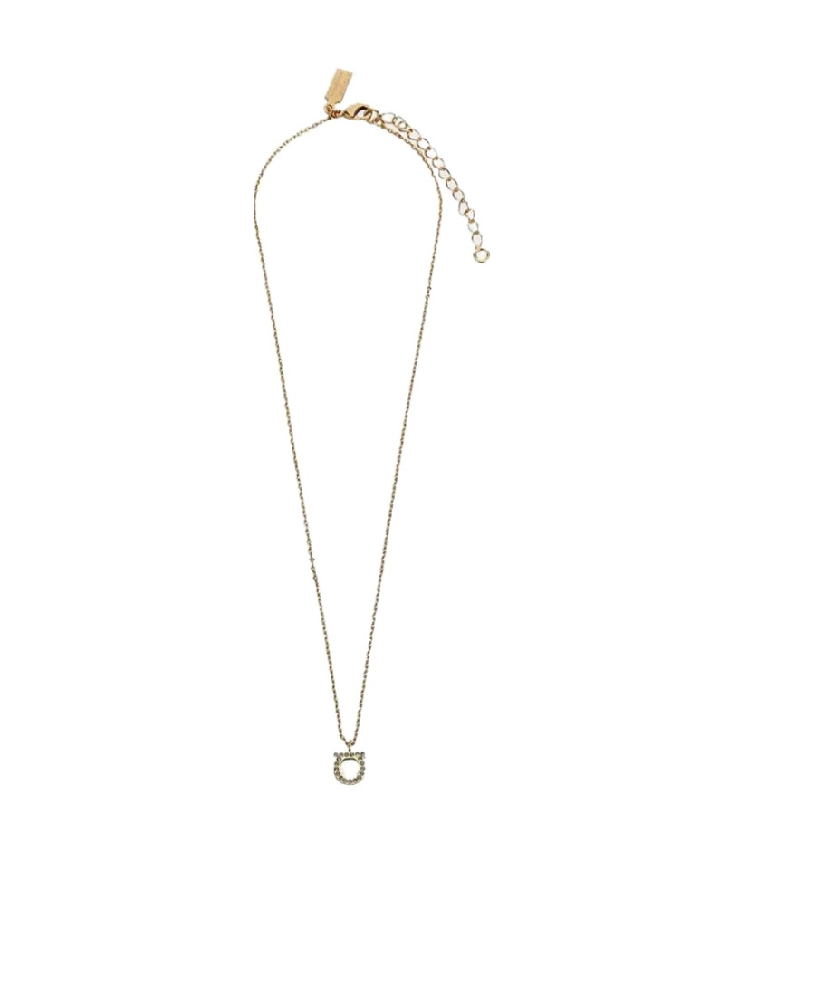 FERRAGAMO SALVATORE FERRAGAMO GANCINI CHARM EMBELLISHED NECKLACE