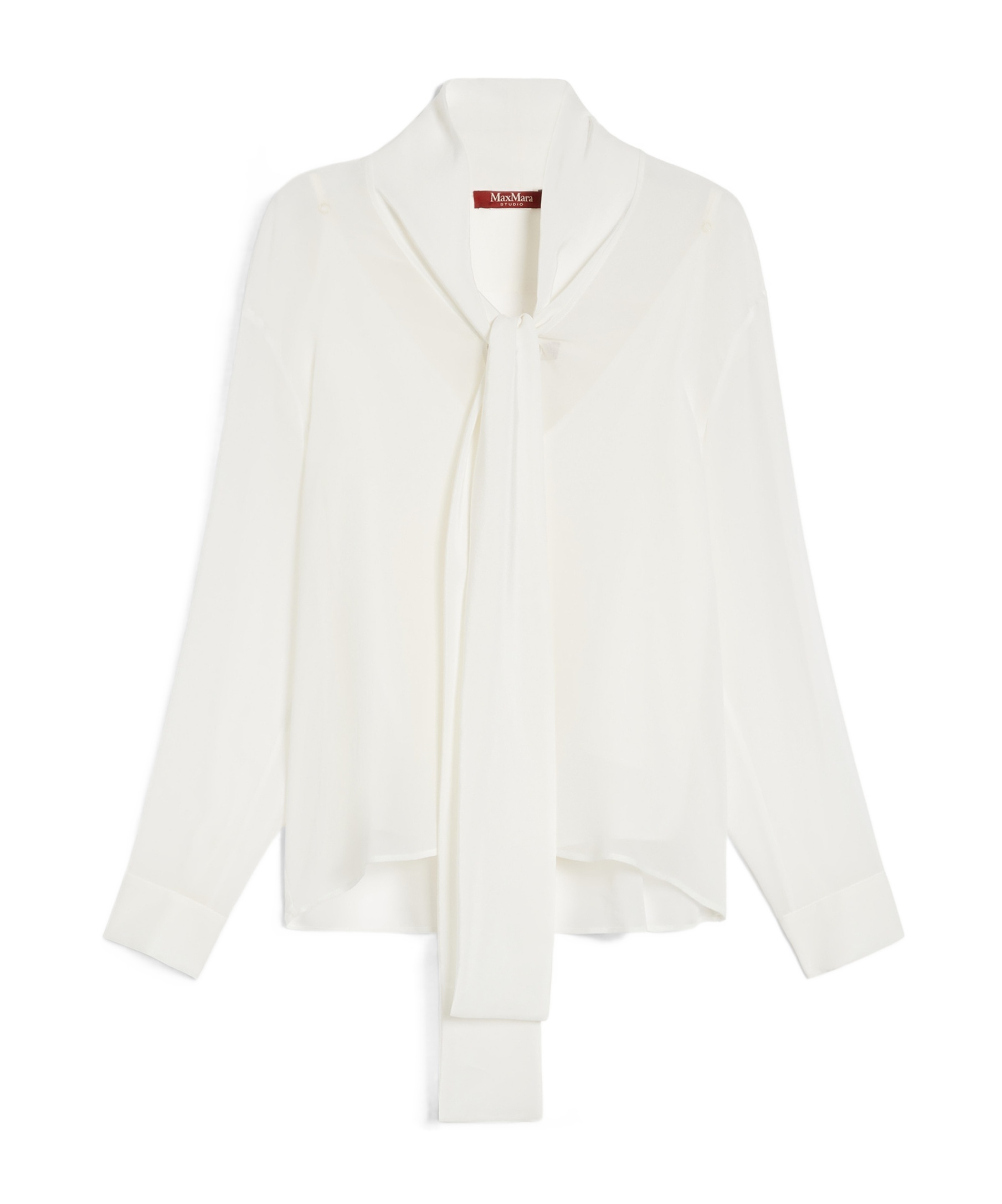 Max Mara Scarf Shirt In White