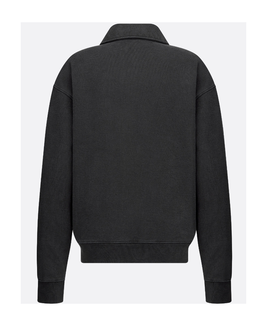Dior Semi-zipped Sweater In Black