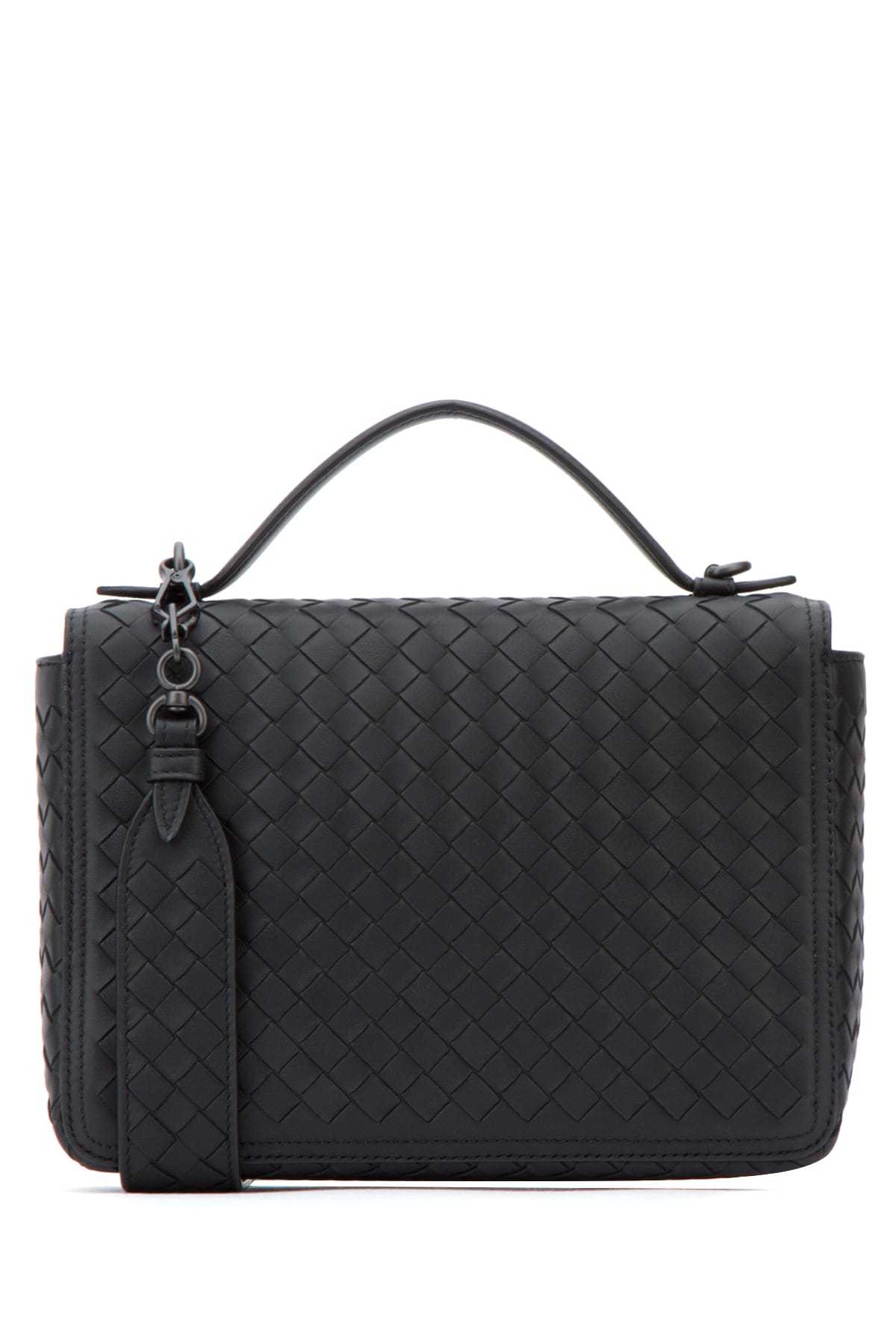 Bottega Veneta Woven Shoulder Bag In Black