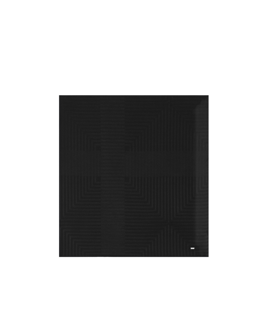 Saint Laurent Square Silk Scarf In Black