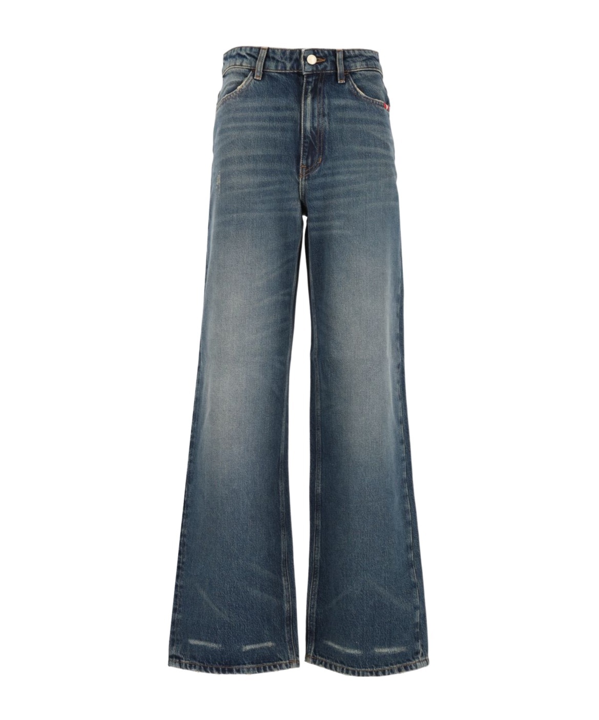 Amish High Waist Wide-leg Jeans In Blue