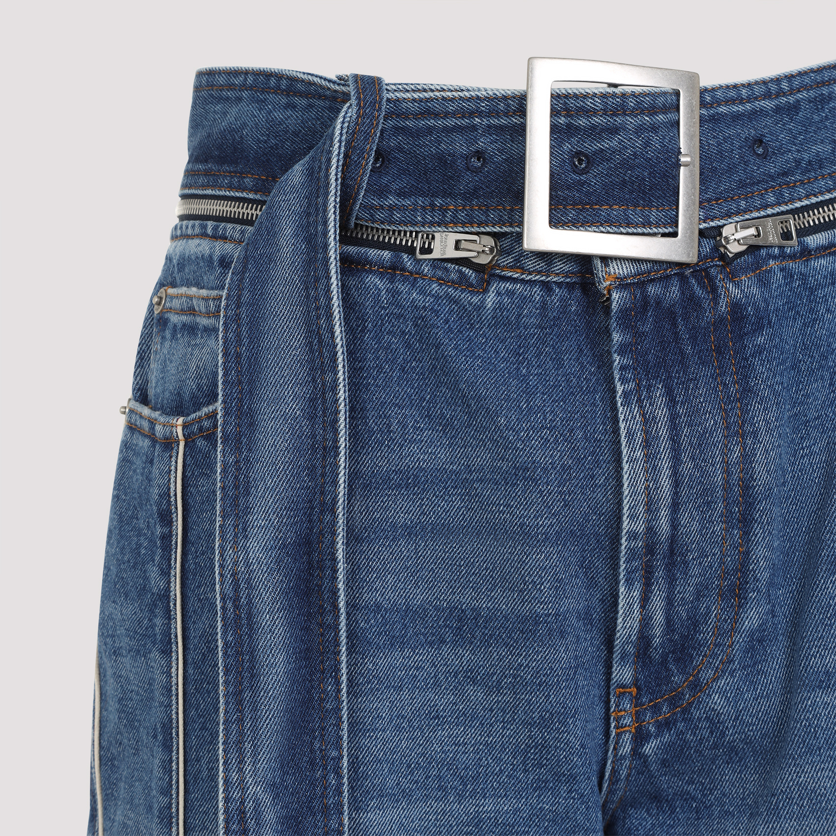 Shop Jean Paul Gaultier Flared Jeans In Blue