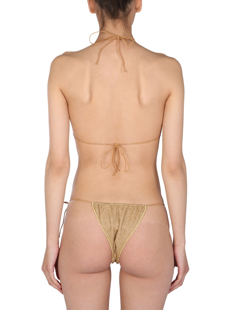 Oseree Glitter Lurex Bikini Set In Nude