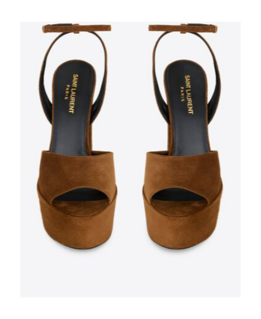 Saint Laurent Sandals In Brown