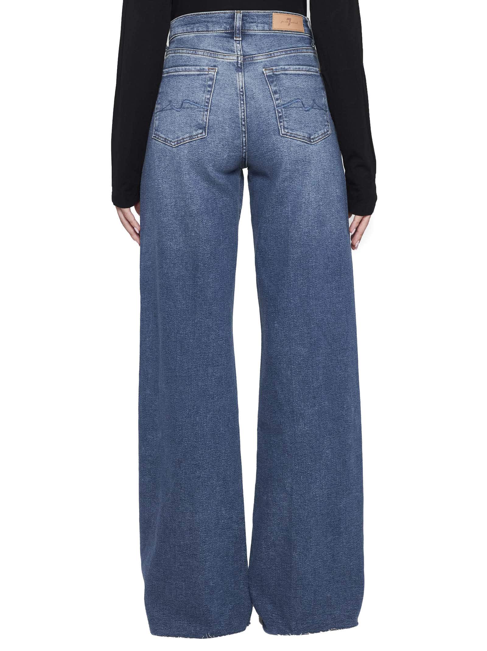 7 For All Mankind Lotta High-rise Wide-leg Jeans In Blue