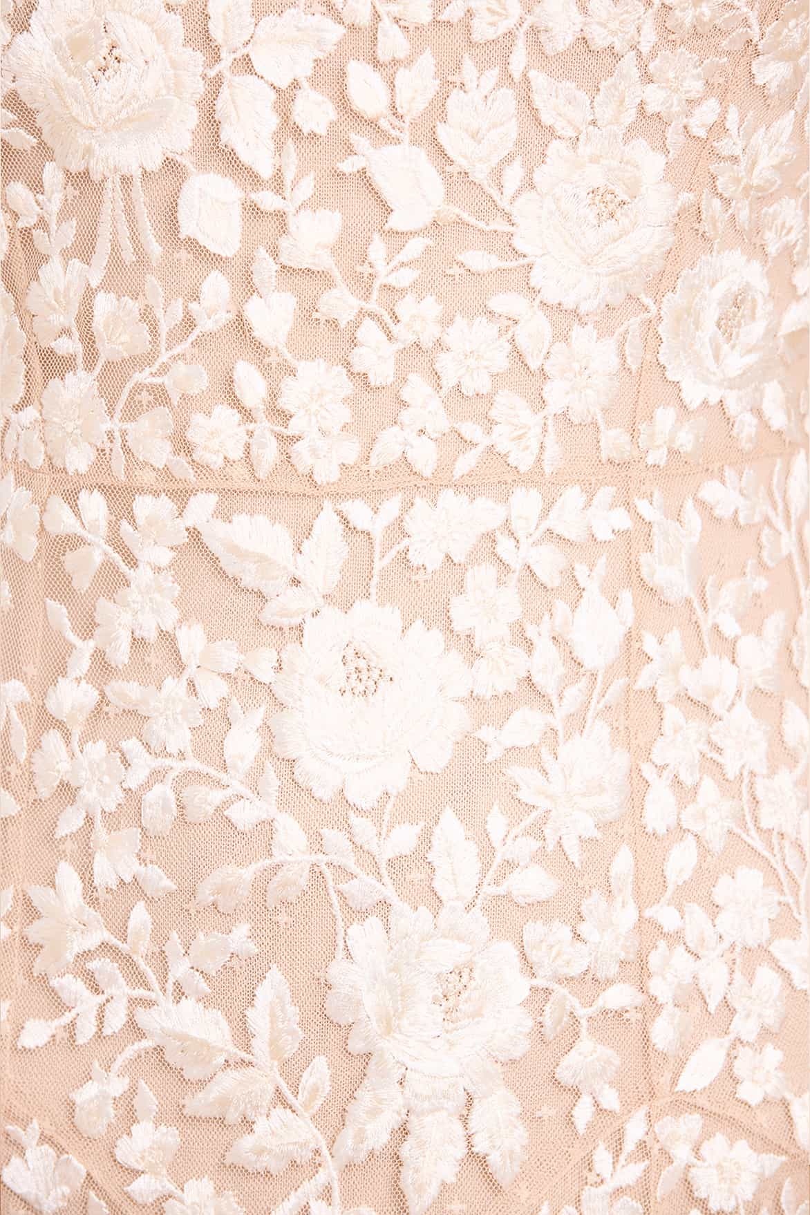Needle & Thread Rosa Sheer Ankle Gown In Neutral