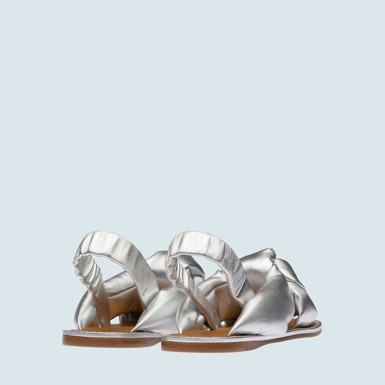 Miu Miu Bow-tie Sandals In Gray