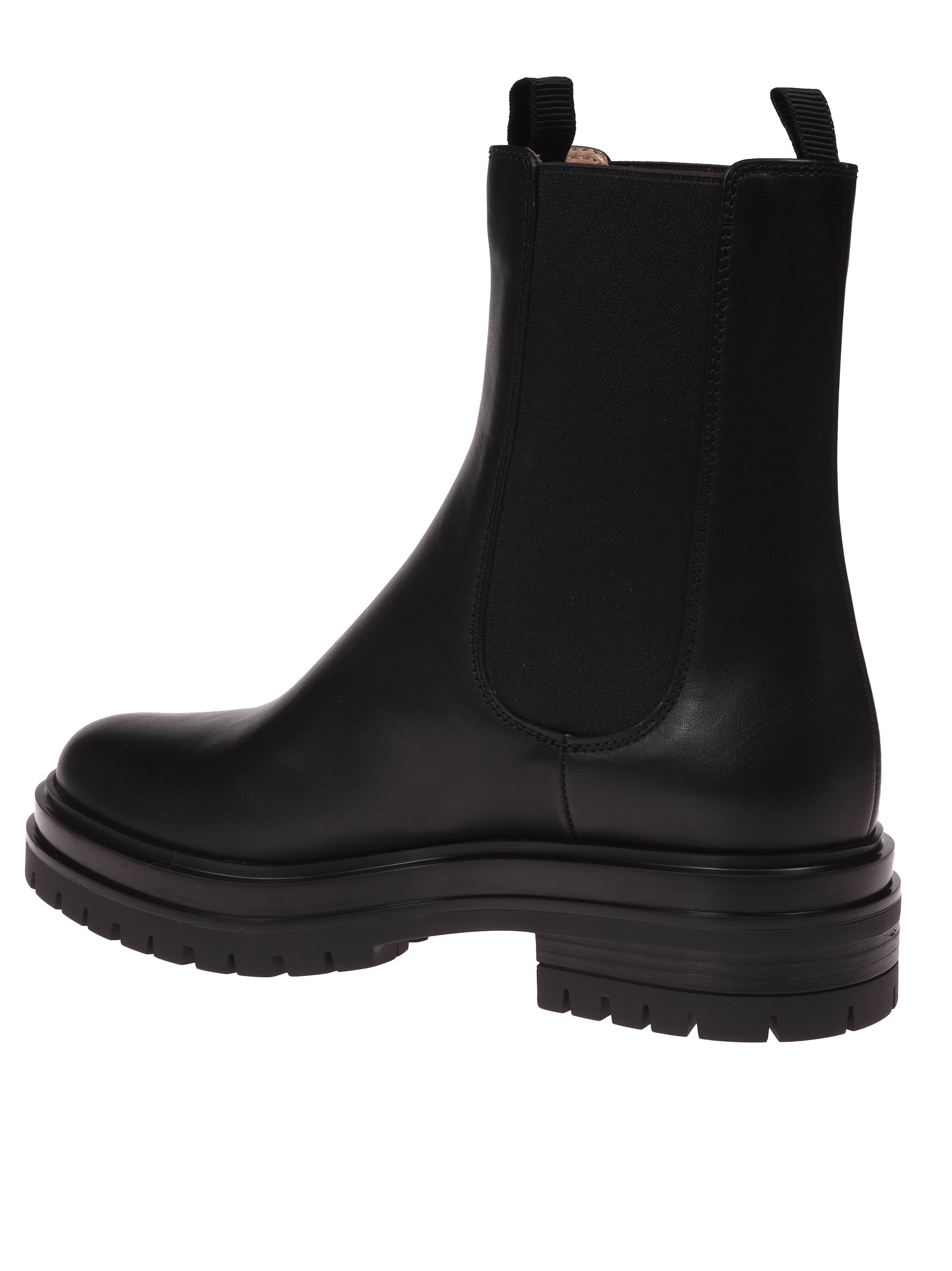 Gianvito Rossi Chester Leather Chelsea Boots In Black