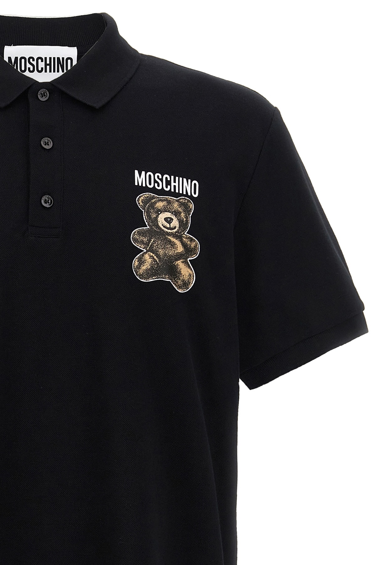 Moschino Short-sleeved Polo Shirt In Black