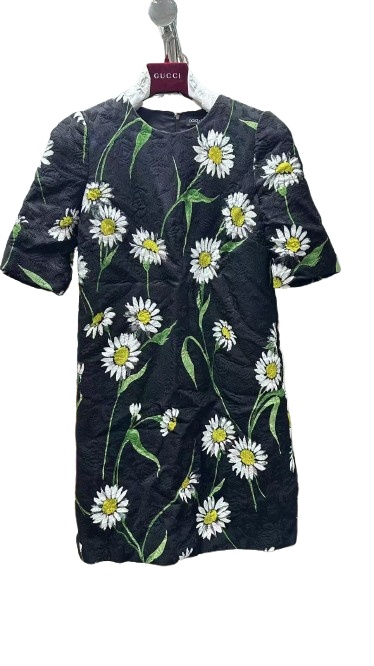 Dolce & Gabbana Short-sleeved Dress In Black