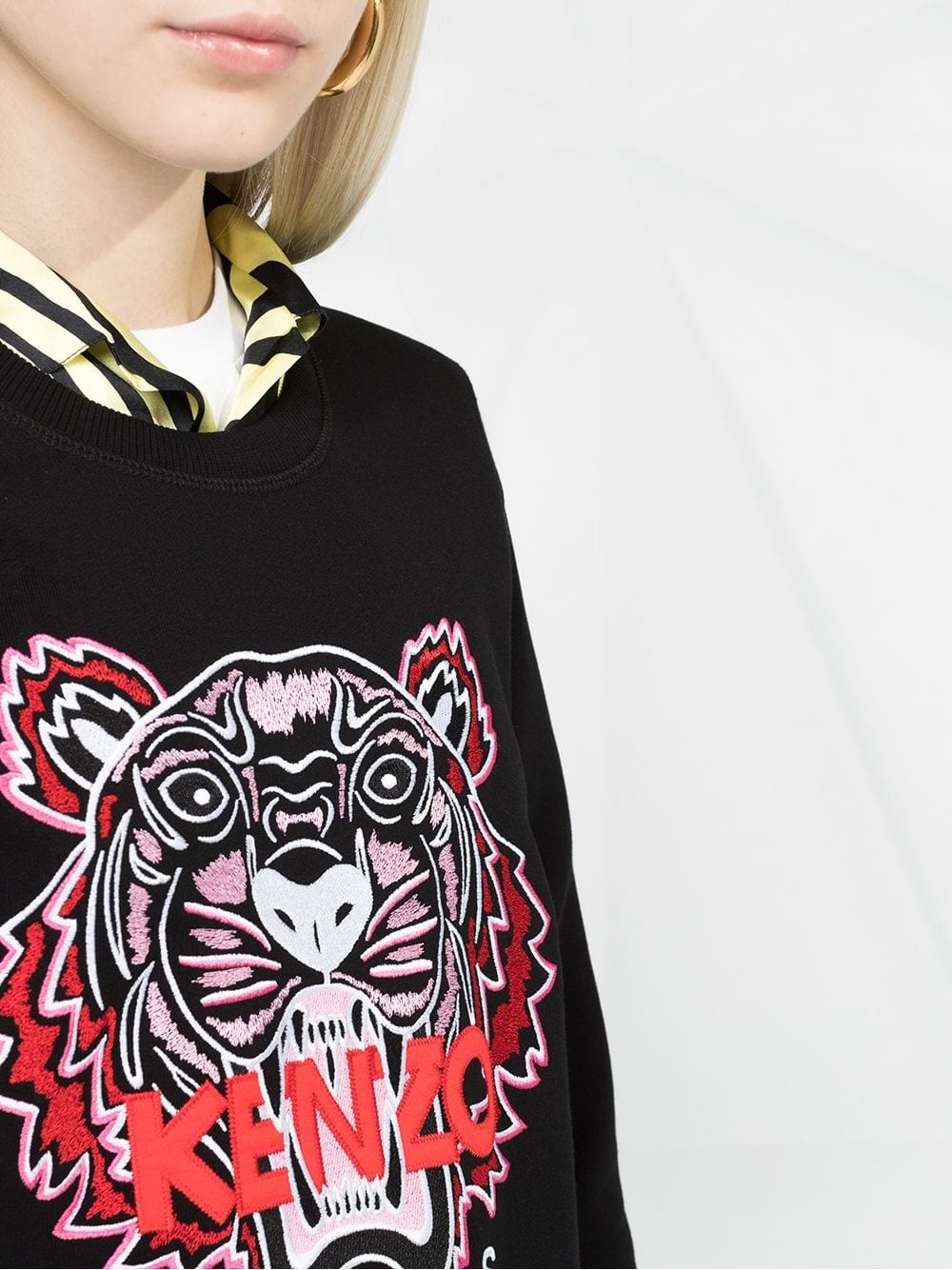 Kenzo Logo-embroidered Dress In Black