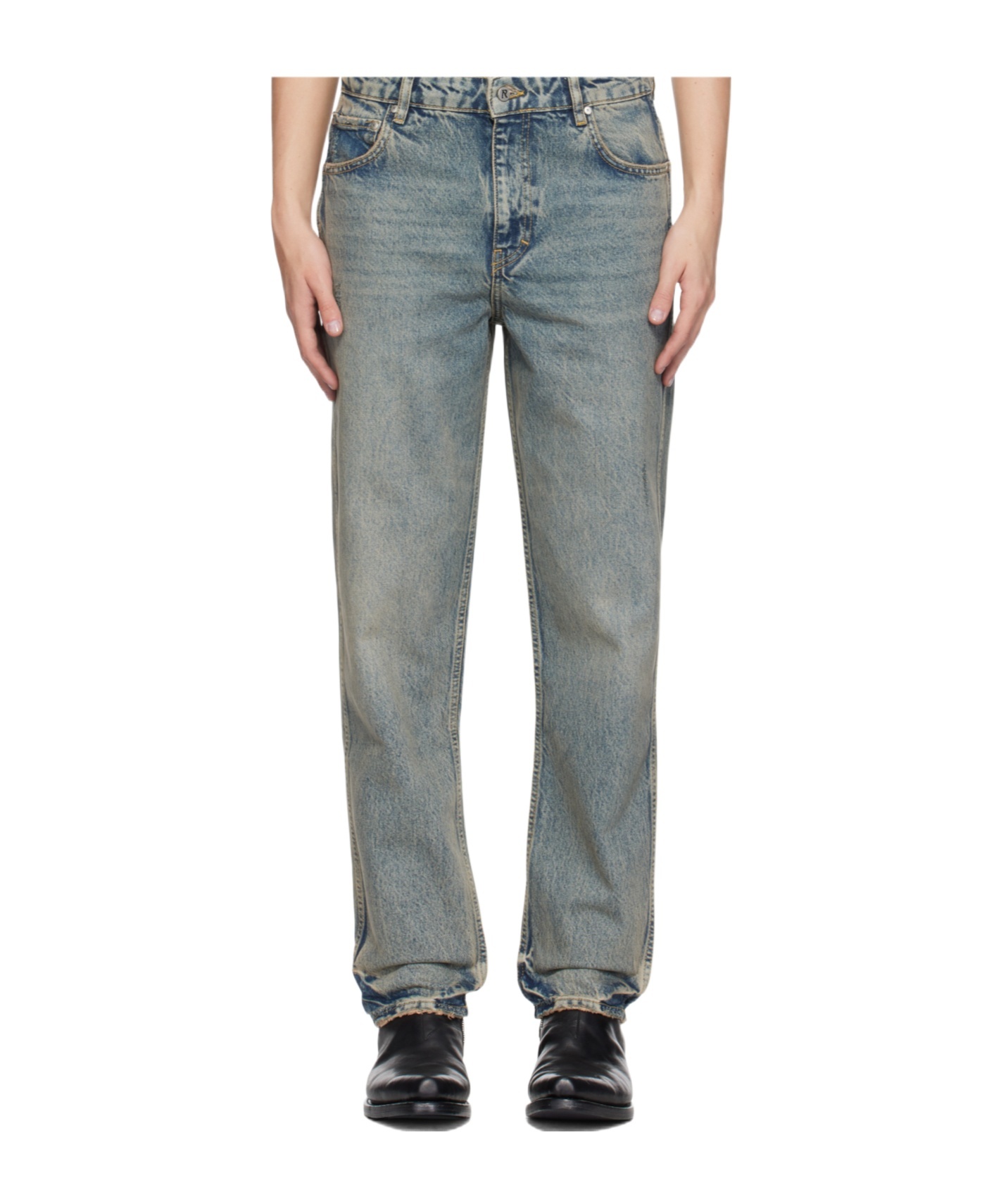 Represent Belt Loop Jeans In Gray
