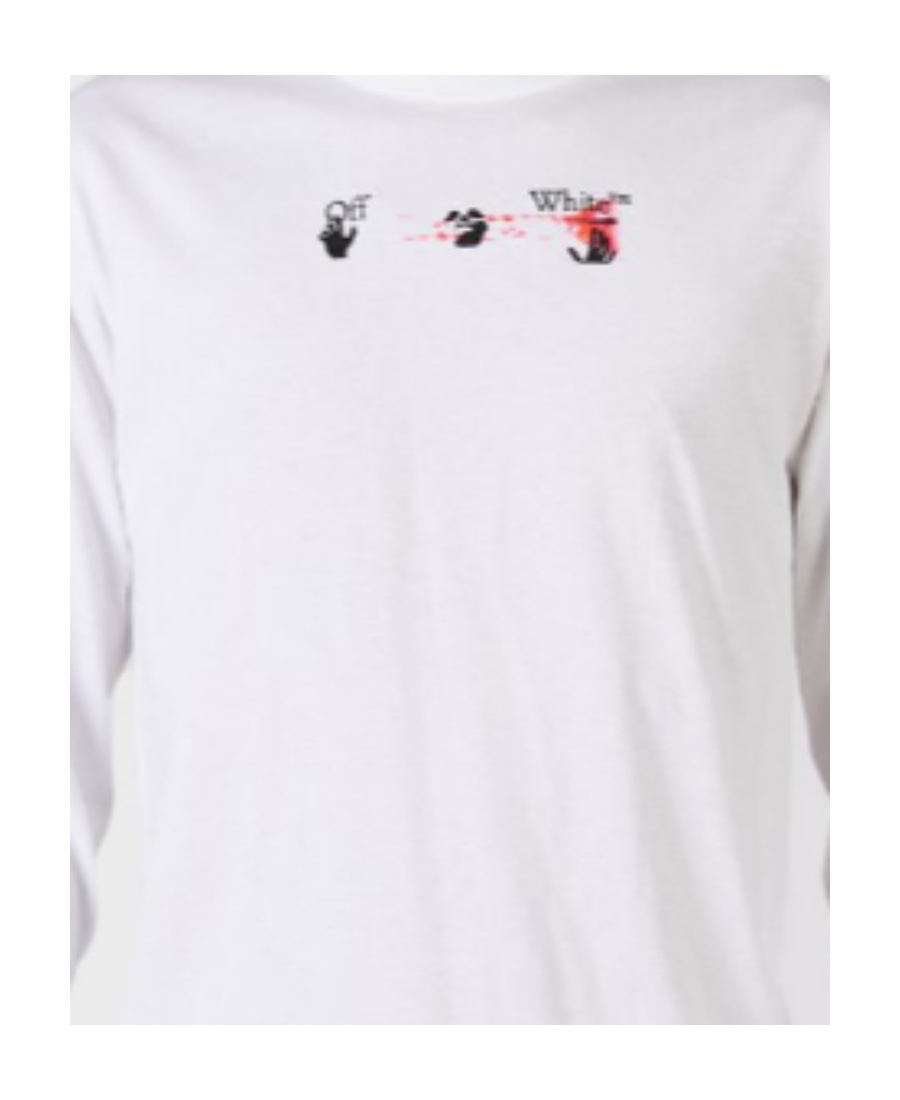 Off-white Arrow Logo-print Long-sleeve T-shirt In White